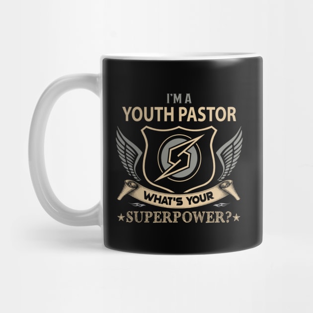 Youth Pastor T Shirt - Superpower Gift Item Tee by Cosimiaart